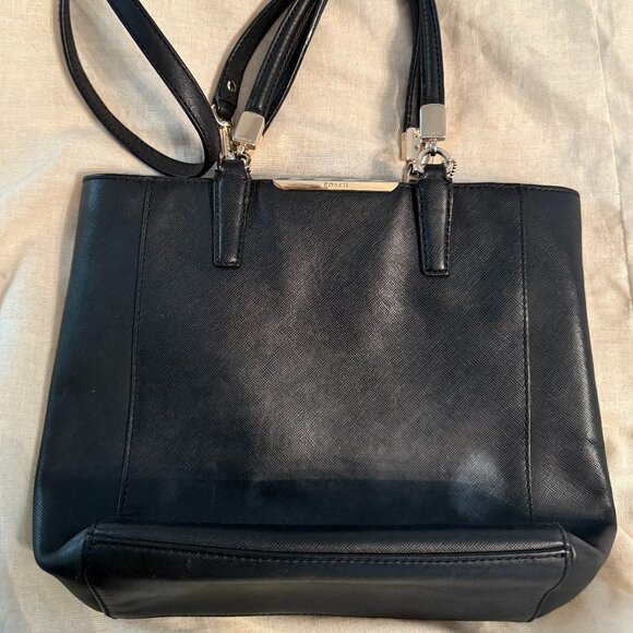 COACH BLACK CROSSBODY BAG - Picture 1 of 4